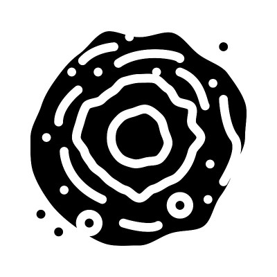 星云星系符号图标矢量插图
