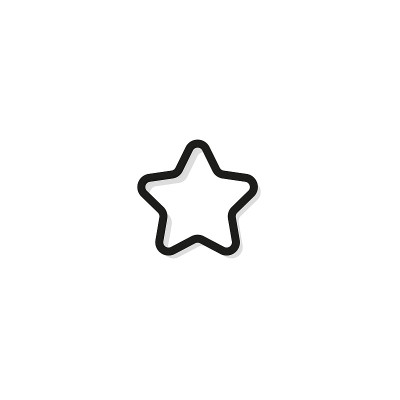 经典的明星图标与阴影。矢量平面设计