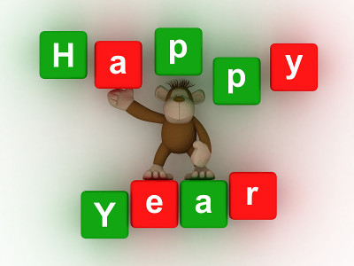 猴年。快乐的春节。2016年。
