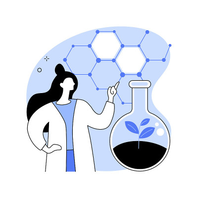 土壤化学抽象概念向量图解。