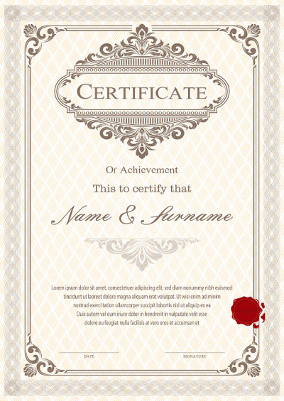 Certificate or diploma