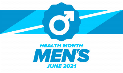 六月全国男性健康月健康教育计划。每年在美国庆祝。医学概念。护理和健康。海报、卡片、横幅和背景。矢量图