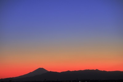 日本神奈川横滨望富士山(夜景)
