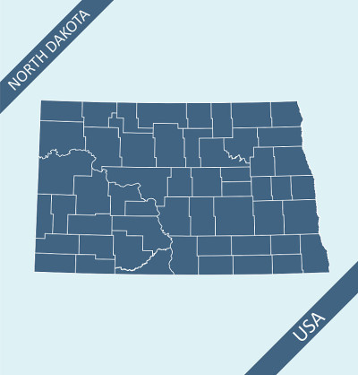 North Dakota county map