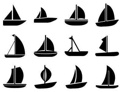 Boat icon set - vector illustration .
