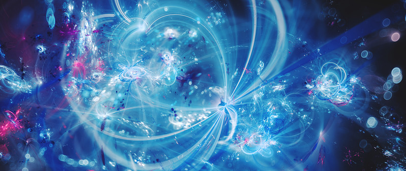 蓝色发光抽象宽屏空灵幻想抽象背景