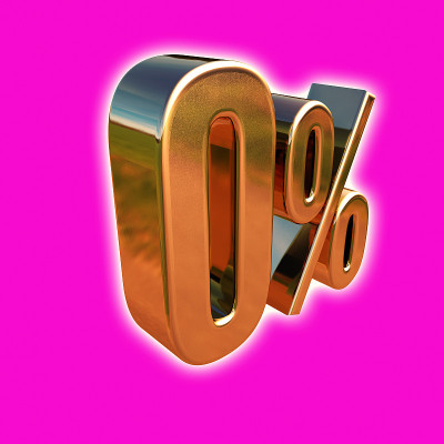 黄金0%标志