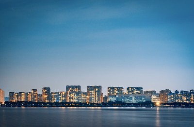 杭州钱塘江天际线