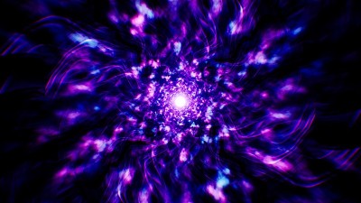 波浪形紫色霓虹灯能量效应