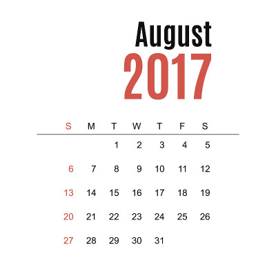 日历，打印模板，您的标志和文本。一周周日