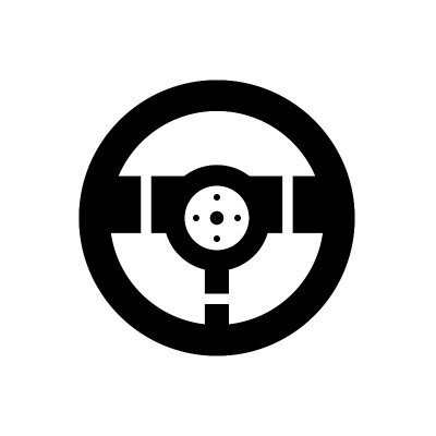 Steering wheel vector icon