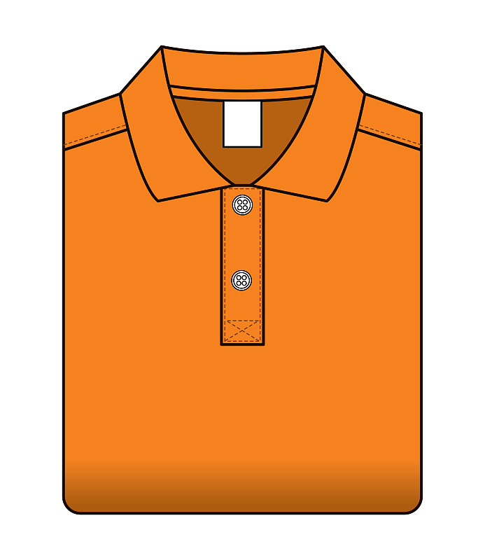 Polo Shirt Vector (Folded)