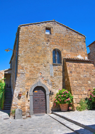Alleyway。Bagnoregio的Civita。拉齐奥。意大利。