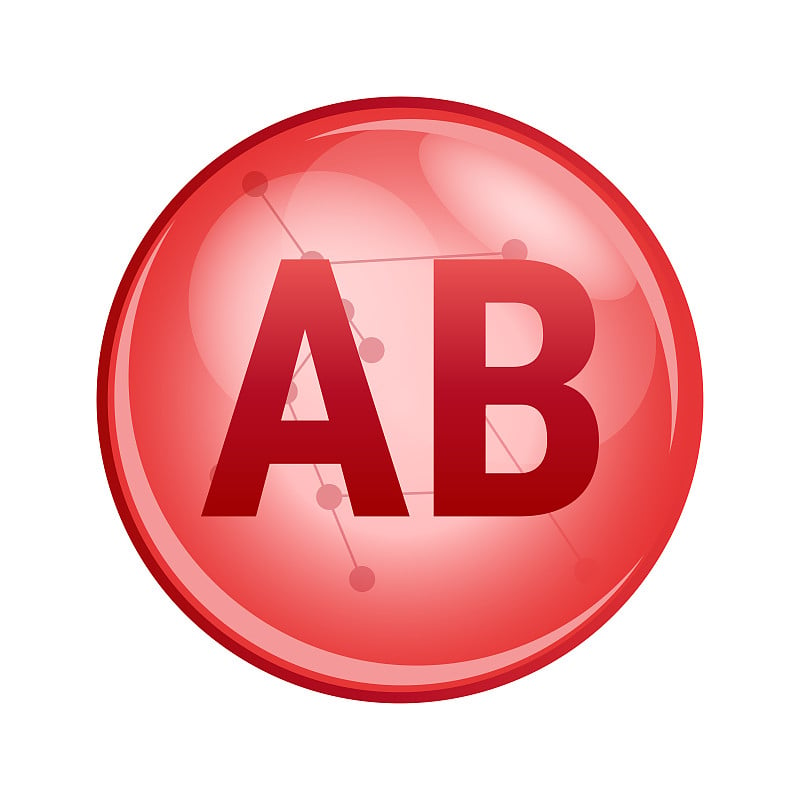 Blood type AB, vector medical icon for health, blo