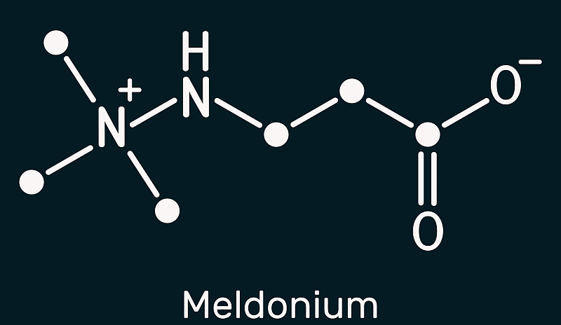 Meldonium分子。用于治疗心衰、心肌梗死、心律失常、动脉粥样硬化、糖尿病的心脏保护药物。骨化学