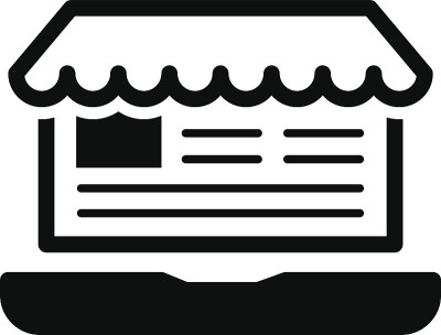 在线商店图标。经营理念
