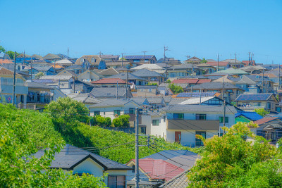 日野市的天际线和蓝天