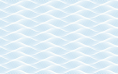 抽象波浪缠绕蓝白背景。矢量图