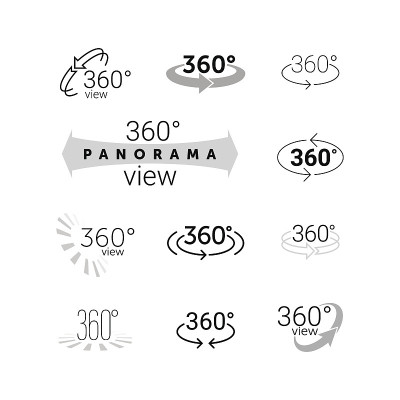 360度旋转虚拟现实VR视图图标