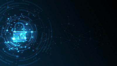挂锁安全网络数字概念抽象技术背景保护系统创新矢量说明