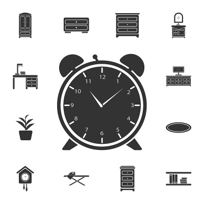 Alarm Clock icon. Simple element illustration. Ala