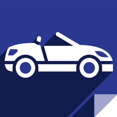 Transport flat icon with shadow, stickers square s