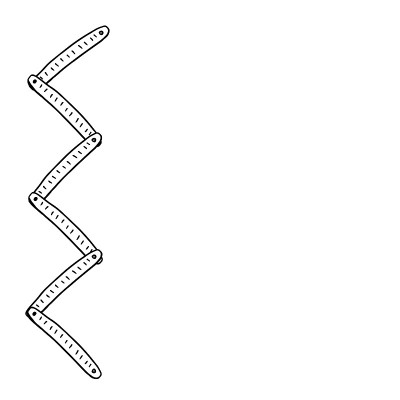最小平折尺插图上的白色。