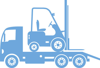蓝色叉车