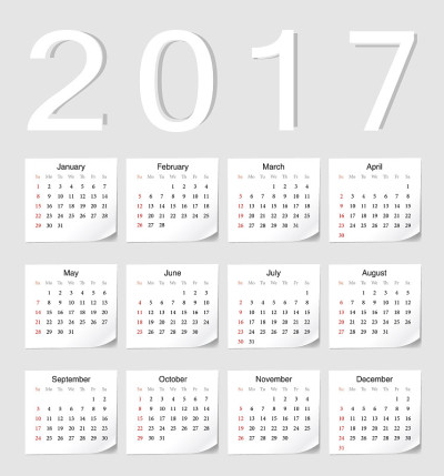 欧洲2017年日历