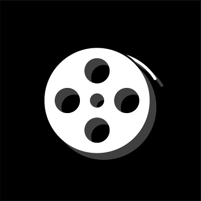 卷轴胶片图标平坦