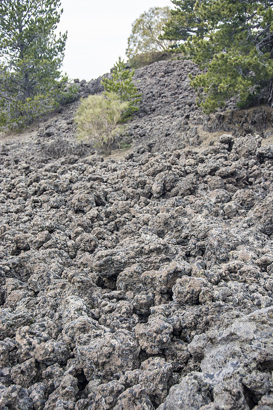 埃特纳火山上的熔岩