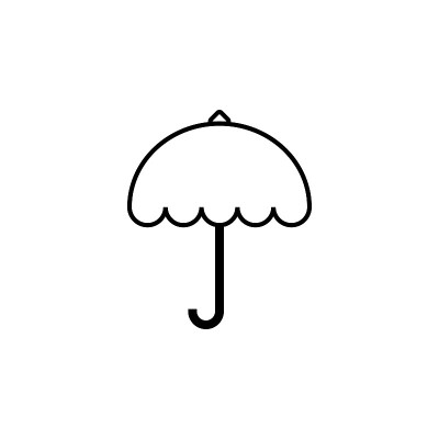 伞图标，雨矢量，伞插图