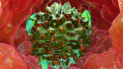 3d插图肥大细胞，肥大细胞，3d渲染