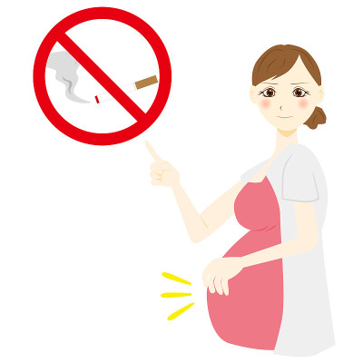 No smoking when pregnant. vector illustration
