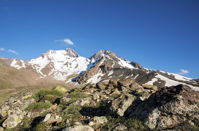 旅游概念图;土耳其Kayseri Erciyes山