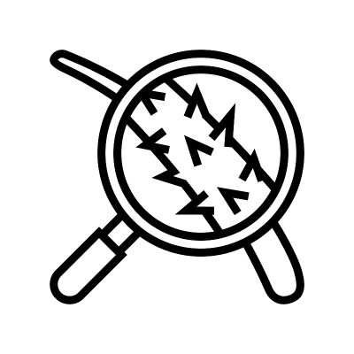 损伤头发研究线图标矢量插图
