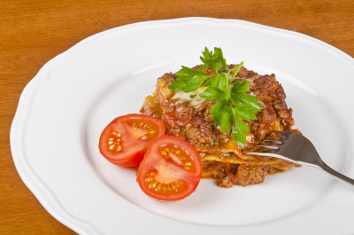 肉烤宽面条