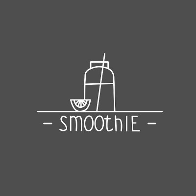 Smoothie -手绘制笔刷文本徽章，贴纸，横幅，海报
