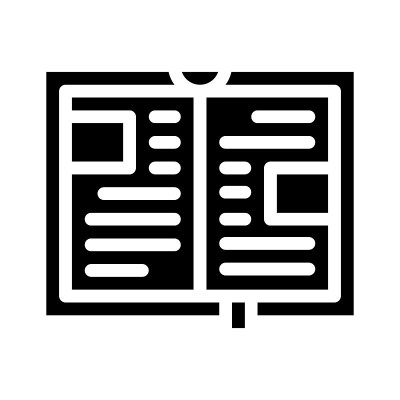 文学书籍课，象形文字，图标，矢量，插图