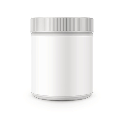 白色塑料罐模板去污剂。
