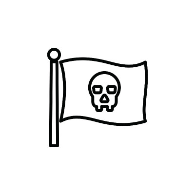 插图矢量图形的海盗图标模板