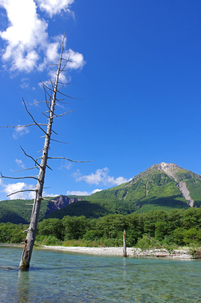 Kamikochi Yakedake和Taisho池塘