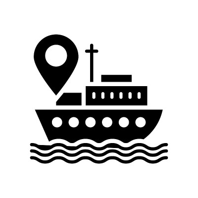 海上定位矢量图标