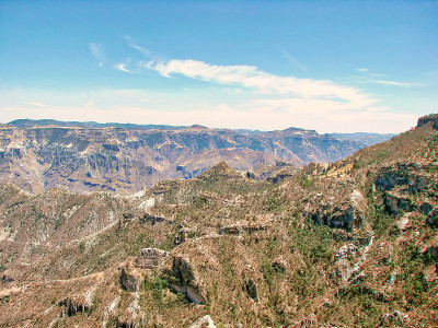 墨西哥，风景优美的著名铜Canton (Barranca del Cobre)