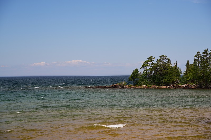 铜港，MI海岸线和岩石