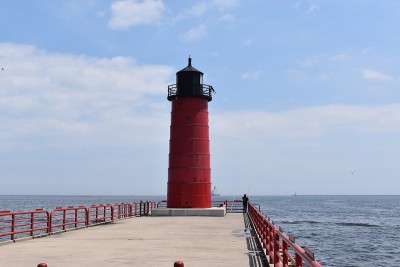 美国海滨，密尔沃基市的灯塔