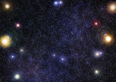 彩色星空外太空背景