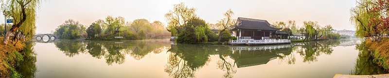 扬州运河早上