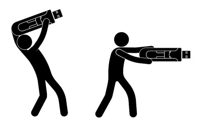 u盘，存储卡。插棒人插入大u盘。媒体连接标准。在可移动媒体上存储信息。向量