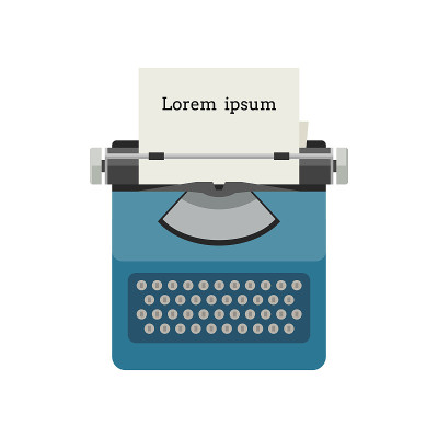 Typewriter flat icon